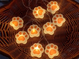 Luces decorativas x10 patitas mascotas
